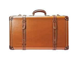 vintage suitcase isolated on white