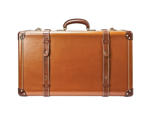 vintage suitcase isolated on white