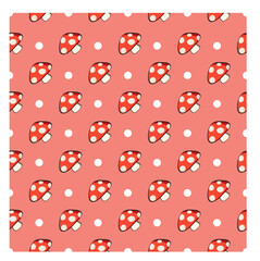 mushroom and circle graphic pattern