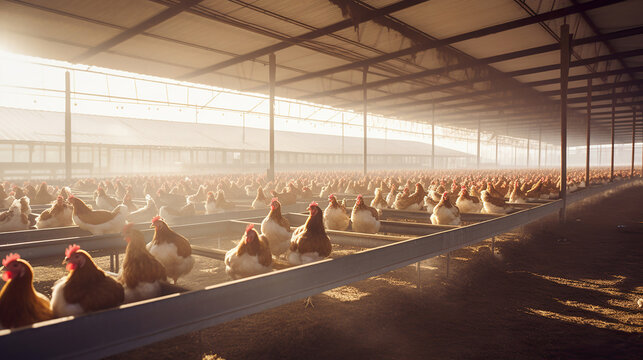 Premium Chicken Farm. Ensuring Quality Poultry Products. Generative Ai