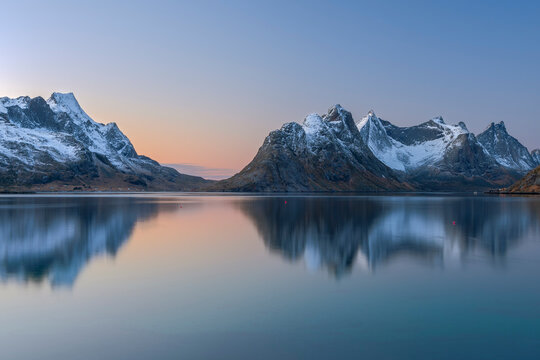 Reine. Sunrise at Lofoten islands