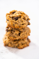 Soft Oatmeal Raisin Walnut Cookies