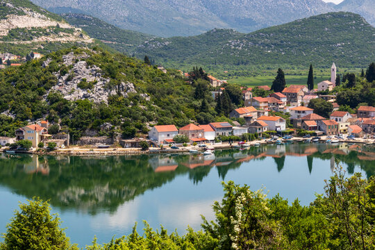 Panoramic view of Rogotin village in Croatia.