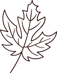 Fototapeta premium Maple Leaf Lined