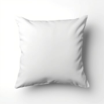 A white pillow on a white wall. AI