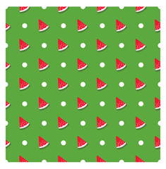 watermelon pattern graphic with circles