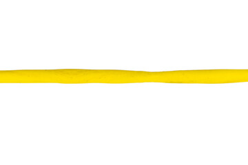 plasticine line color yellow isolated on white background