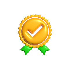 Approved sign 3d check Mark ui icon 3d rendering check mark sign icon 