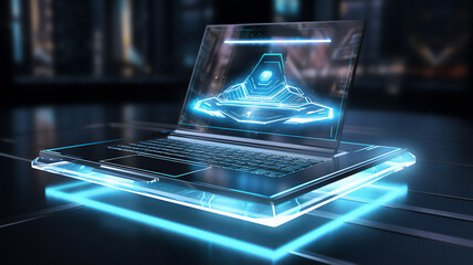 computer with high technology artificial intelligence, ai, futuristic technology