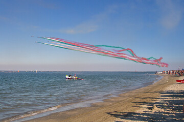 Frecce tricolore show in Punta Marina, Ravenna
