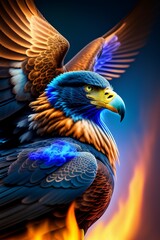 golden eagle in flight