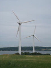 Wind power plants at the western end of the island Kegnaes