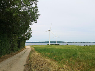 Wind power plants at the western end of the island Kegnaes