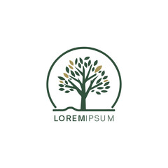 Obraz premium Vector tree shape logo template