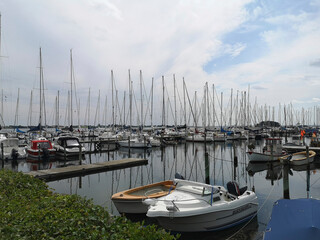 small boats in the harbour of Horuphav