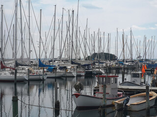 small boats in the harbour of Horuphav