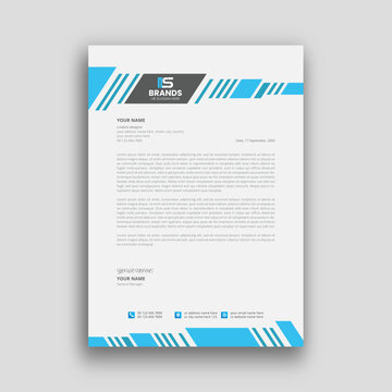 Professional creative simple Business and corporate modern letterhead template design