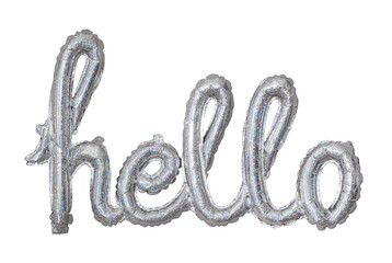 Hello balloon isolated on transparent white background