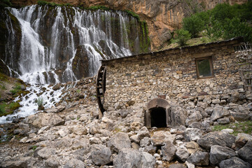 beautiful large waterfall in Turkey Kapuzbasi