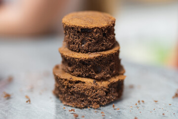 the pastry chef bakes delicious cookies and desserts