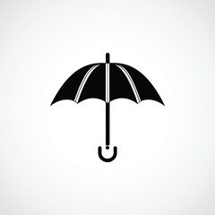 Black umbrella logo design icon