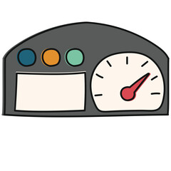 speedometer handdrawn vector illustration