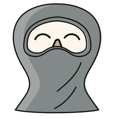 racing mask handdrawn vector illustration