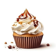 Cupcake with cream generative ai