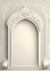 a white arch with intricate designs