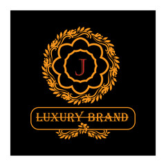 Luxury vintage crest logo. Calligraphic royal emblems and elements elegant decor. Vector crest monogram ornament for letter. Luxury logo template design vector illustration. Royal monogram crest brand