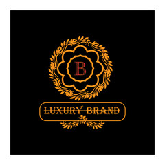 Obraz premium Luxury vintage crest logo. Calligraphic royal emblems and elements elegant decor. Vector crest monogram ornament for letter. Luxury logo template design vector illustration. Royal monogram crest brand