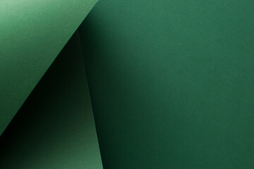 Curved green 3d abstract background, copy space