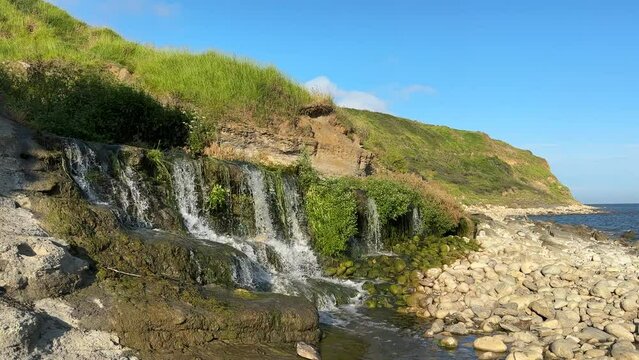Osmington Mills beach in Dorset County in England