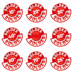 Fototapeta premium sticker et tampon soldes