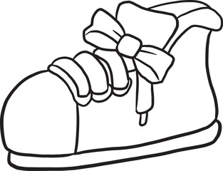 shoes patched line practice drawing cartoon doodle kawaii anime coloring page cute illustration drawing clip art character chibi manga comic
