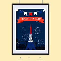 Poster Design Happy Bastille Day