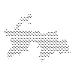 Fototapeta na wymiar Map of the country of Tajikistan with hashtag icons texture on a white background