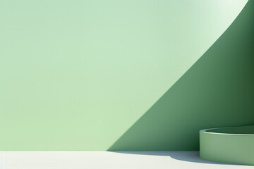 Pistachio green aesthetic and minimalisitc building background