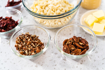 Homemade White Chocolate Cranberry Pecan Fudge