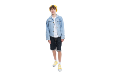 PNG, Teenager in stylish clothes isolate on white background