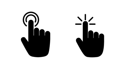 hand click icon vector. clicking finger icon. pointer icon