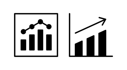 Growing graph Icon vector. Chart icon. Graph Icon
