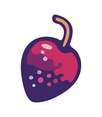 Organic strawberry fresh fruit icon