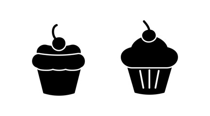 Cup cake icon vector. cake icon. bakery. muffin
