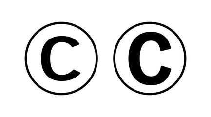 Copyright icon vector. copyright symbol