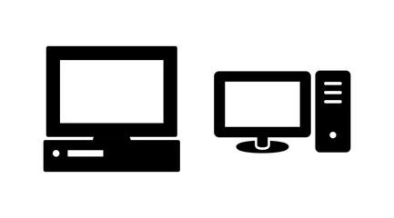 Computer icon vector. computer monitor icon.