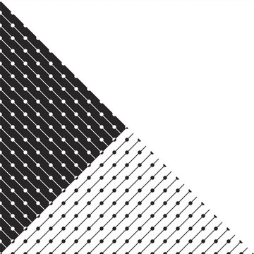 Black and white triangles with slanted lines