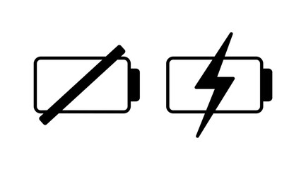 Battery icon vector. Battery charge indicator icon.