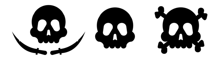 Skull with crossbones and saber