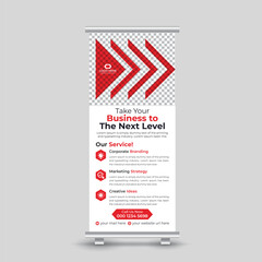 Professional creative corporate business roll up banner design standee banner template